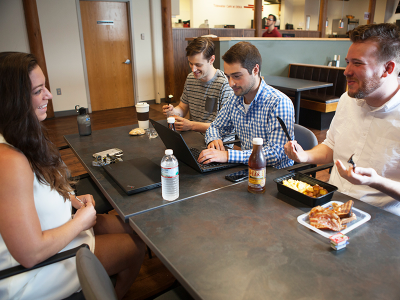 Networking at the DEKA Cafe